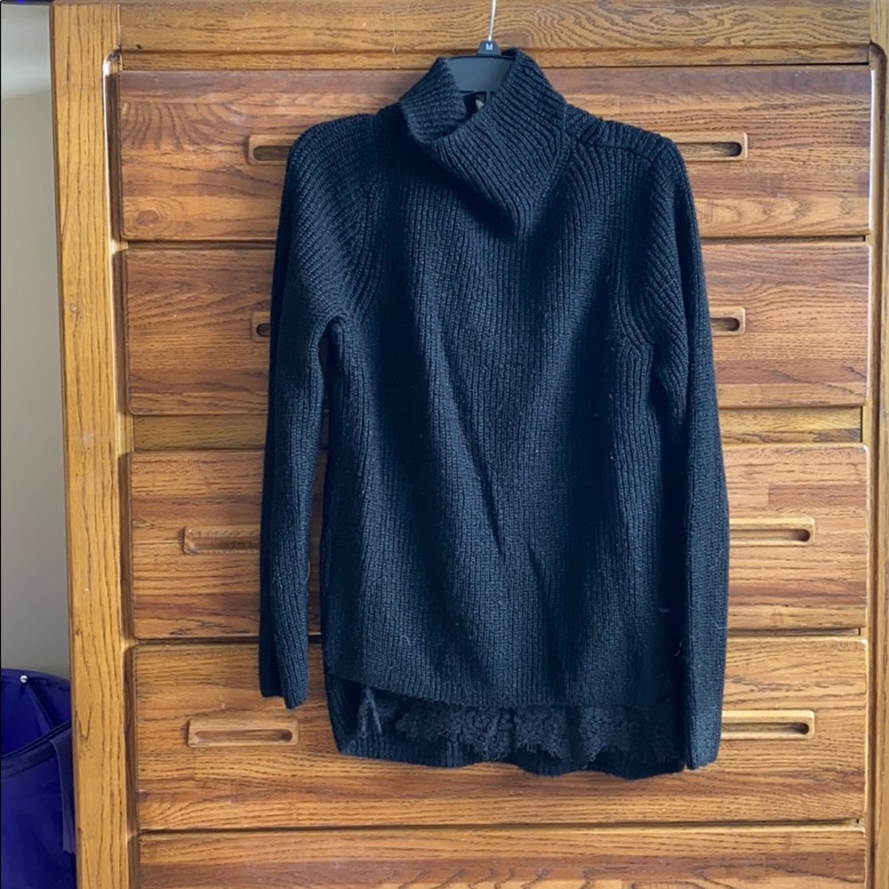 Black turtleneck sweater